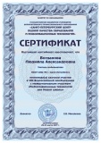 Сертификат участника ИТНШ-001